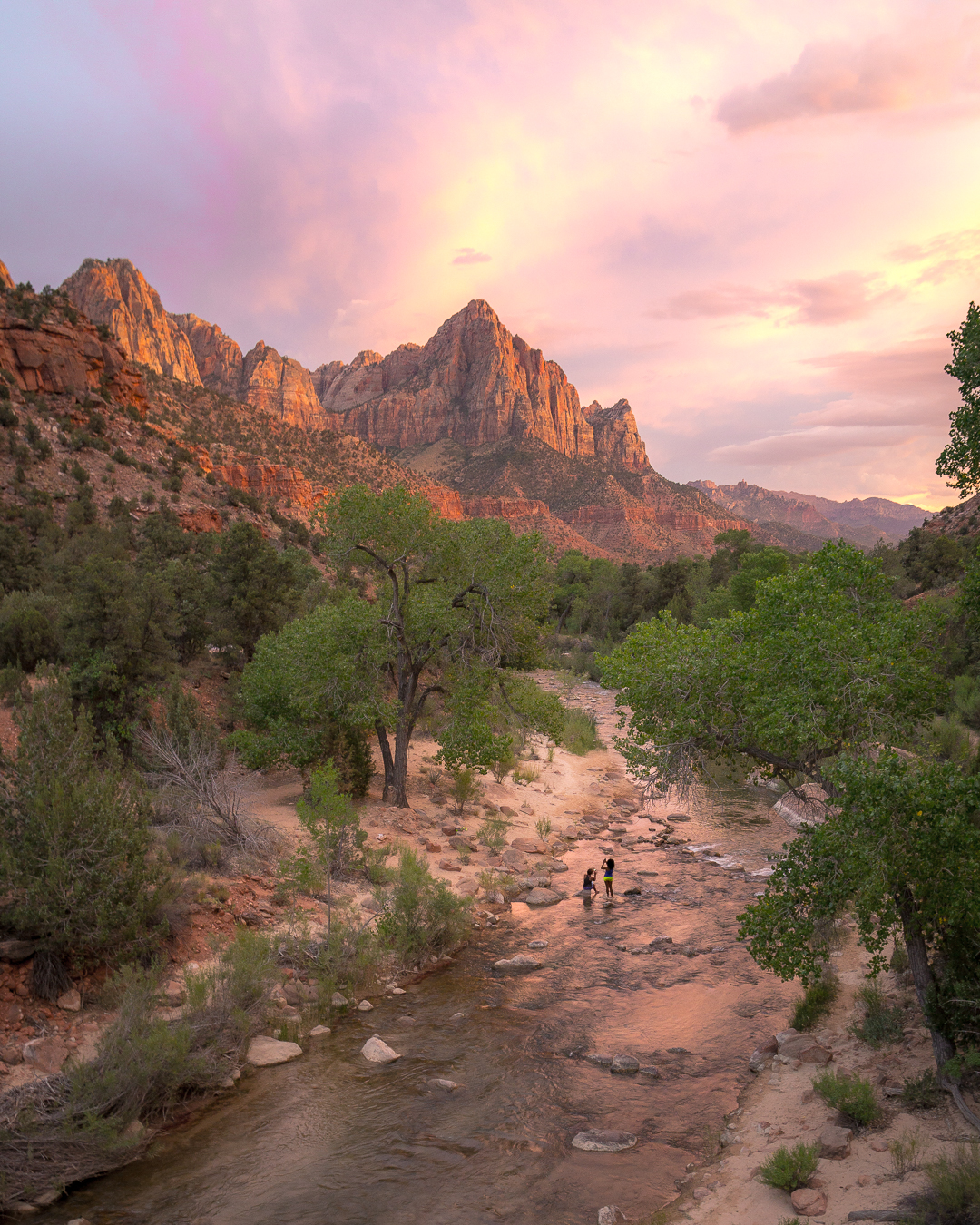 Sunset at Zion National Park.