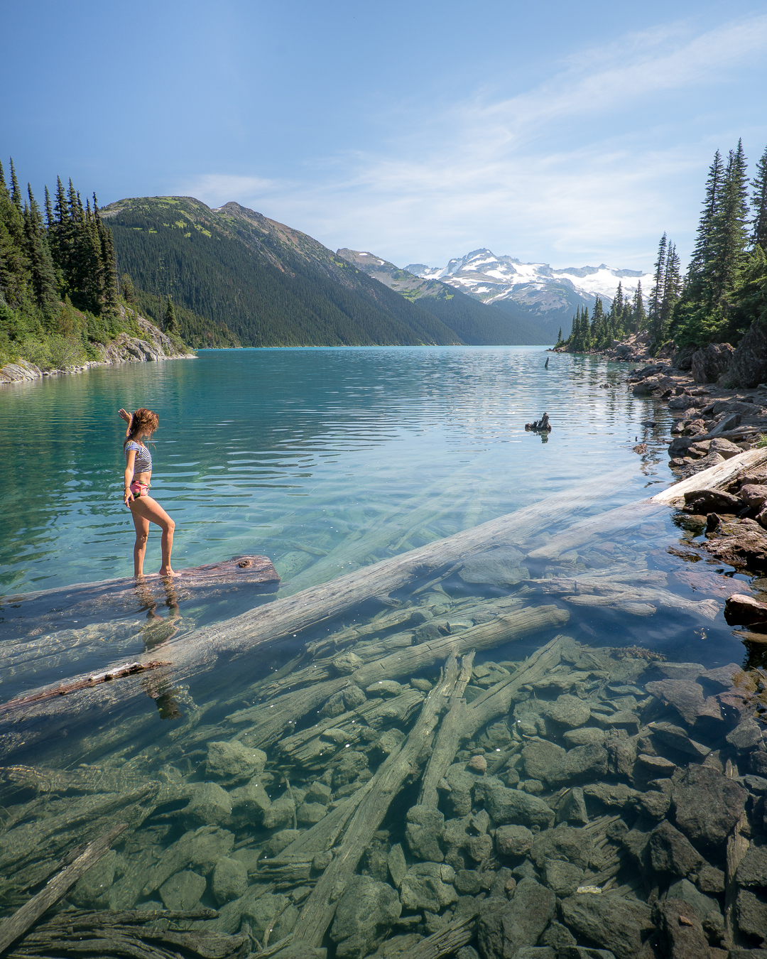 Taking a dip in Garibaldi Provincial Park, British Columbia.