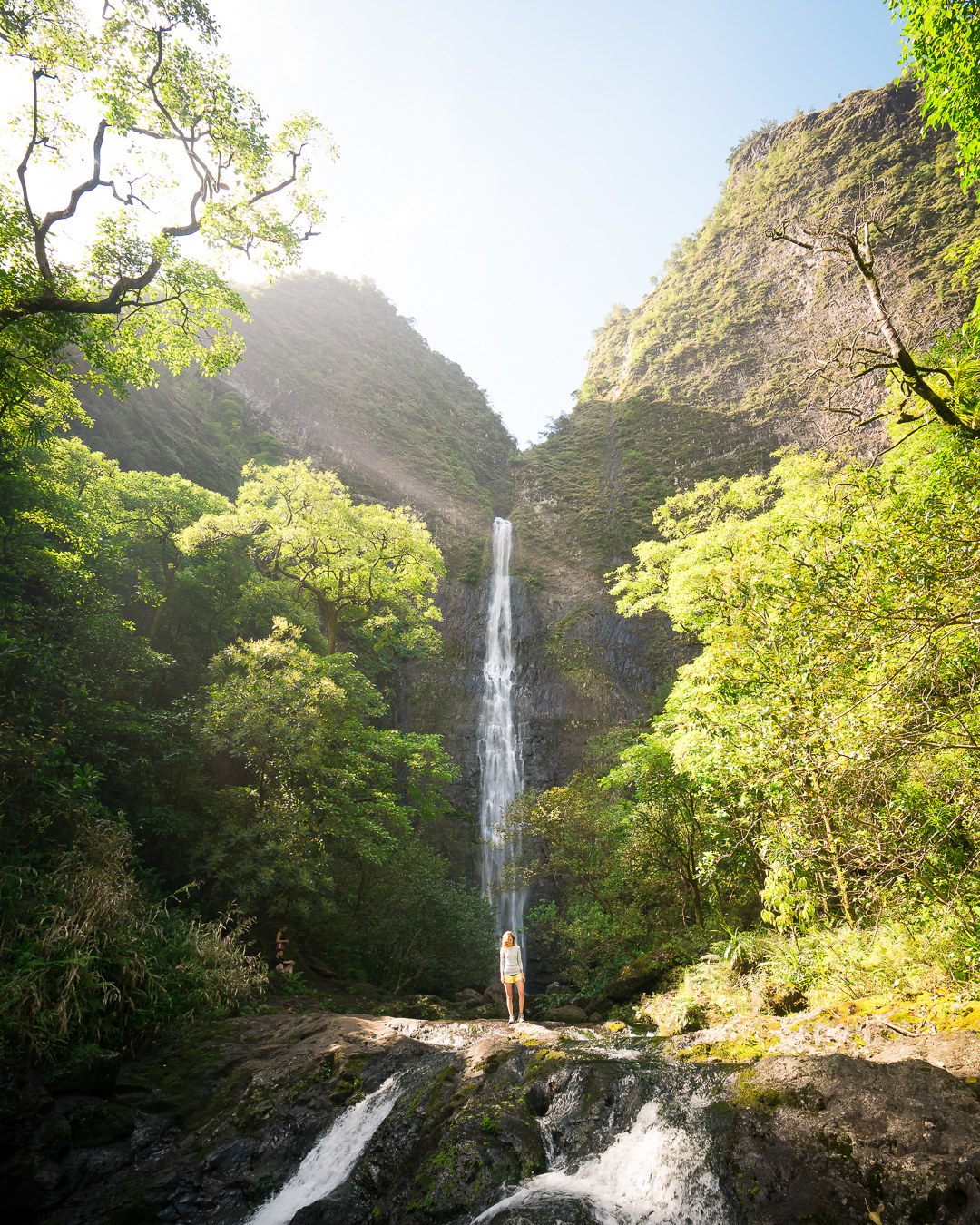 Hanakapi’ai Falls is an additional two miles up Hanakapi’ai Valley.