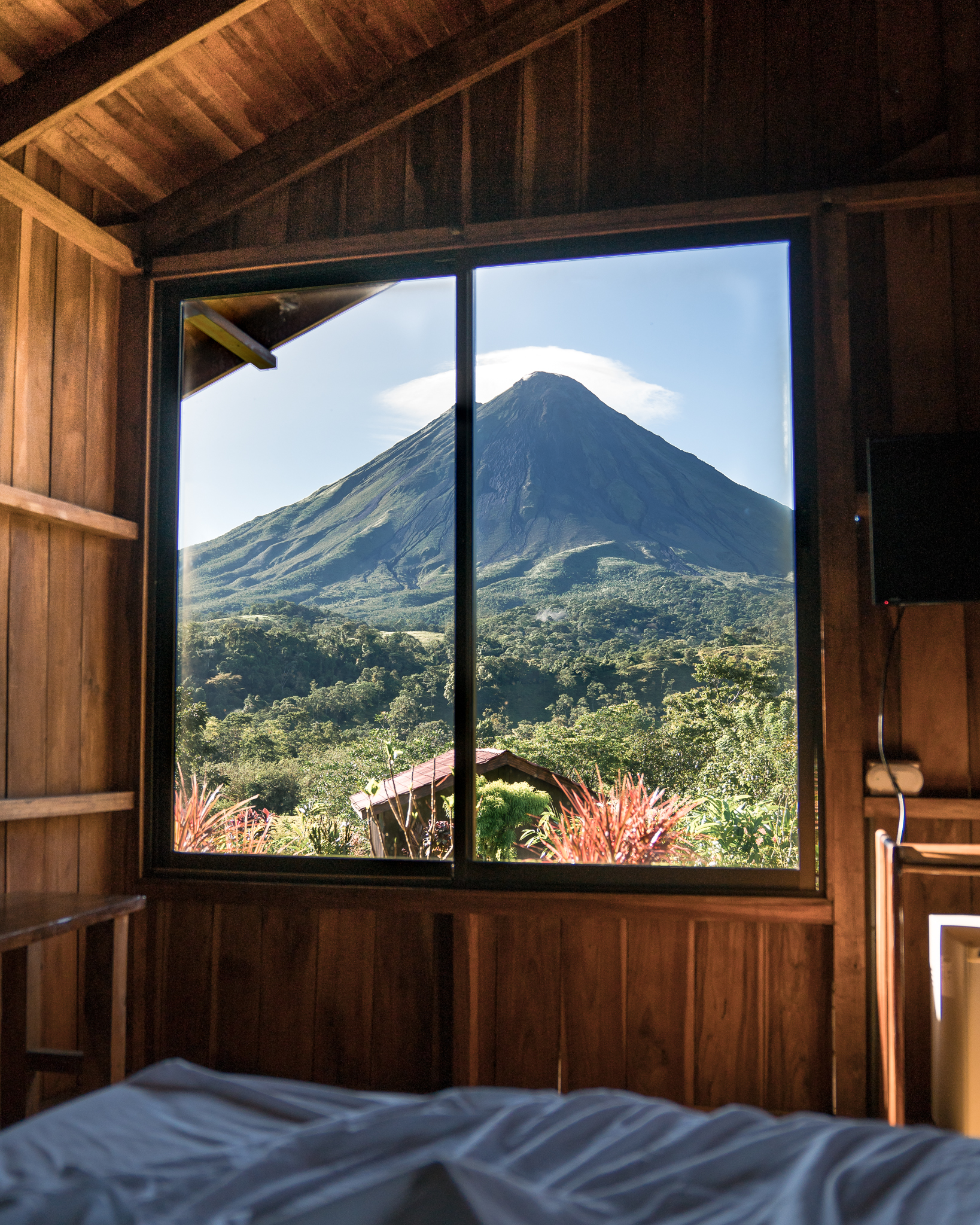 Photo taken from my room at Arenal Bungalows.