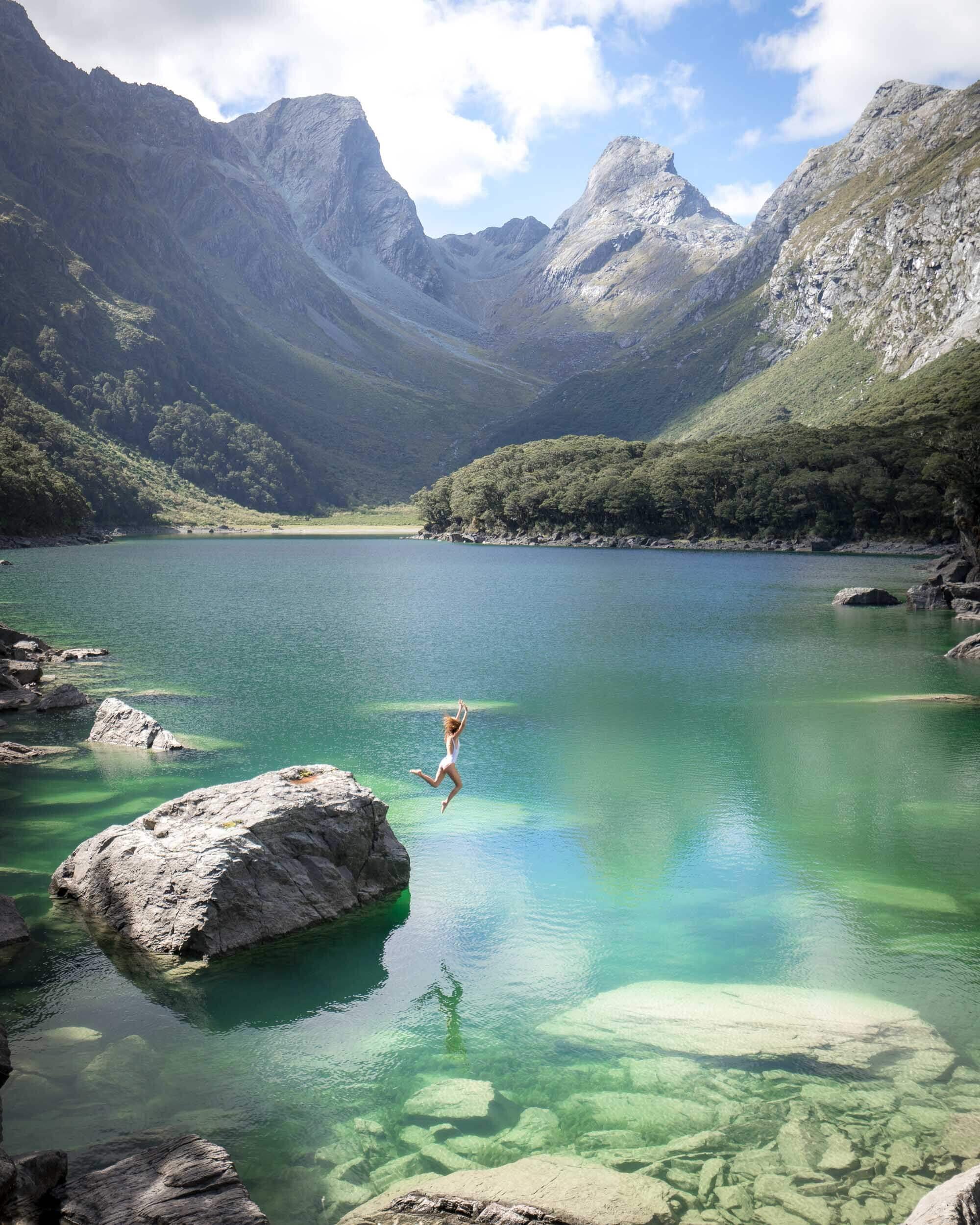 Lake Mackenzie is part of the famous Routeburn Track in New Zealand.