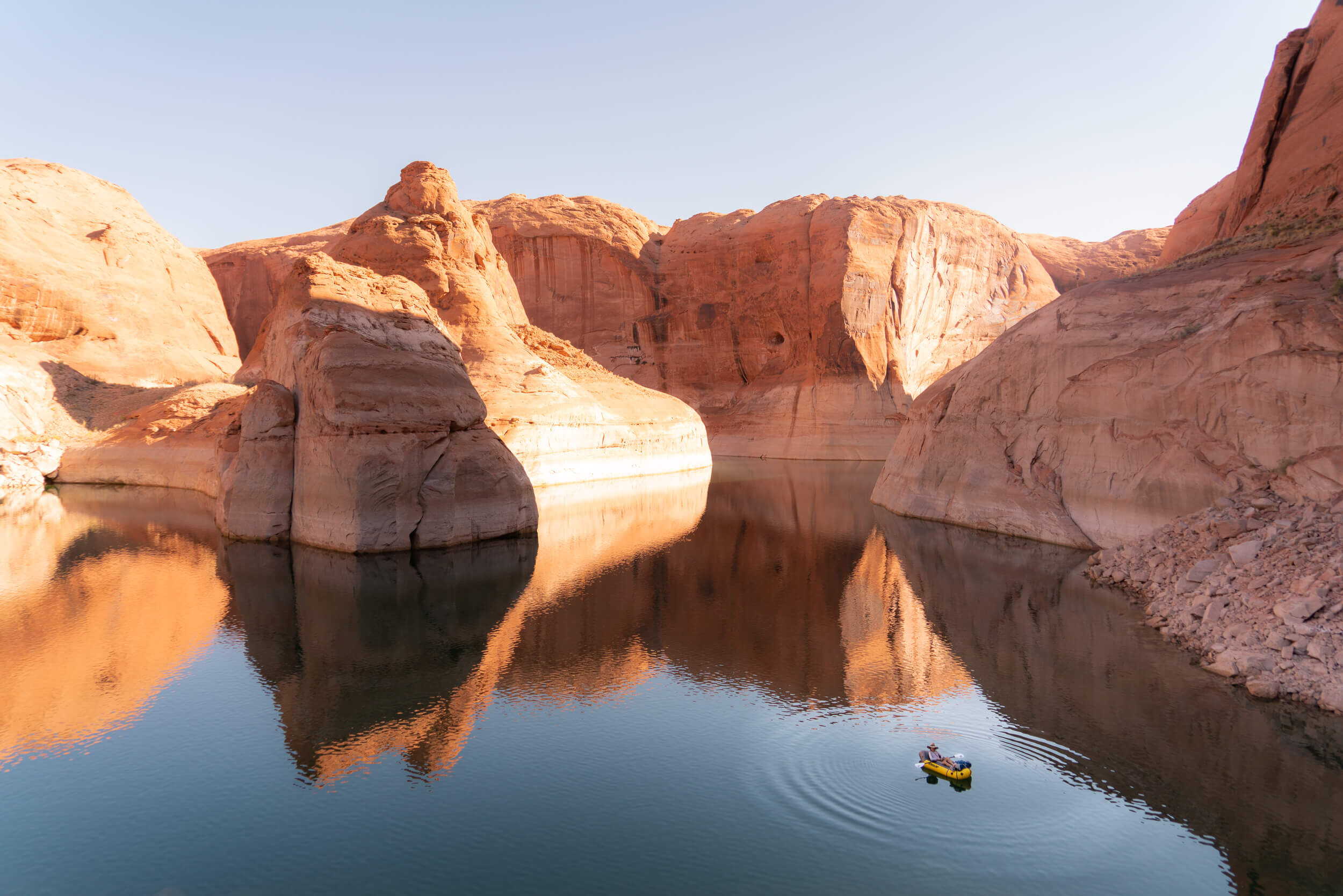 Calm mornings on Lake Powell. The reflections were unreal!