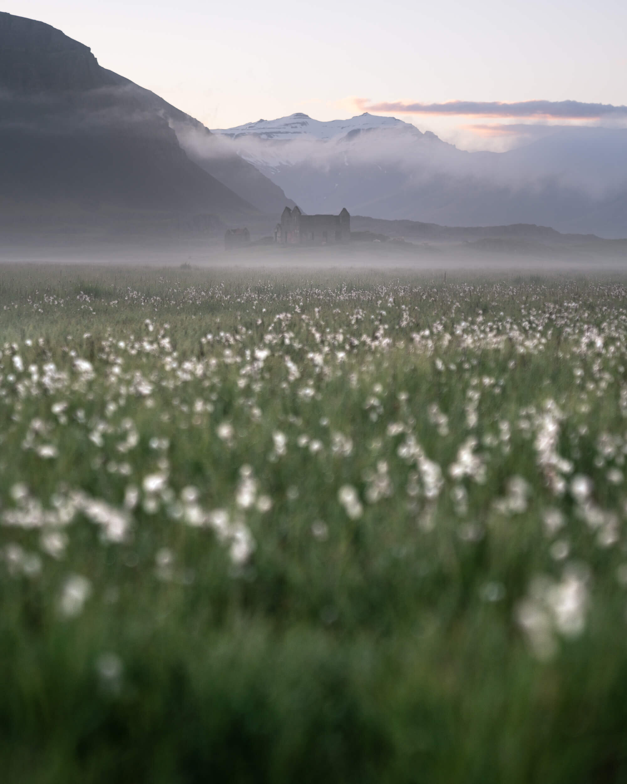 Early morning fog in Iceland.