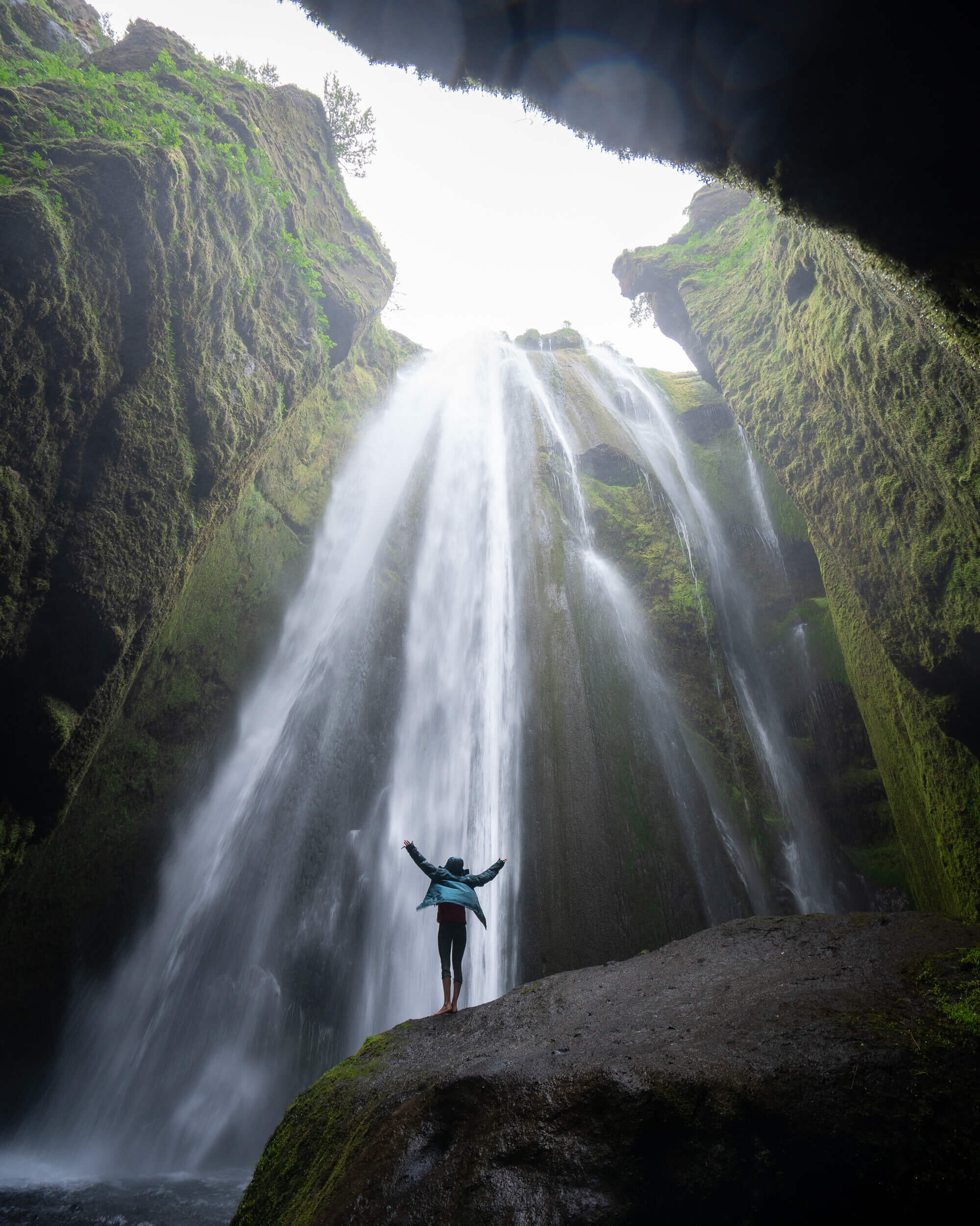 Gljúfrabúi waterfall in Iceland.