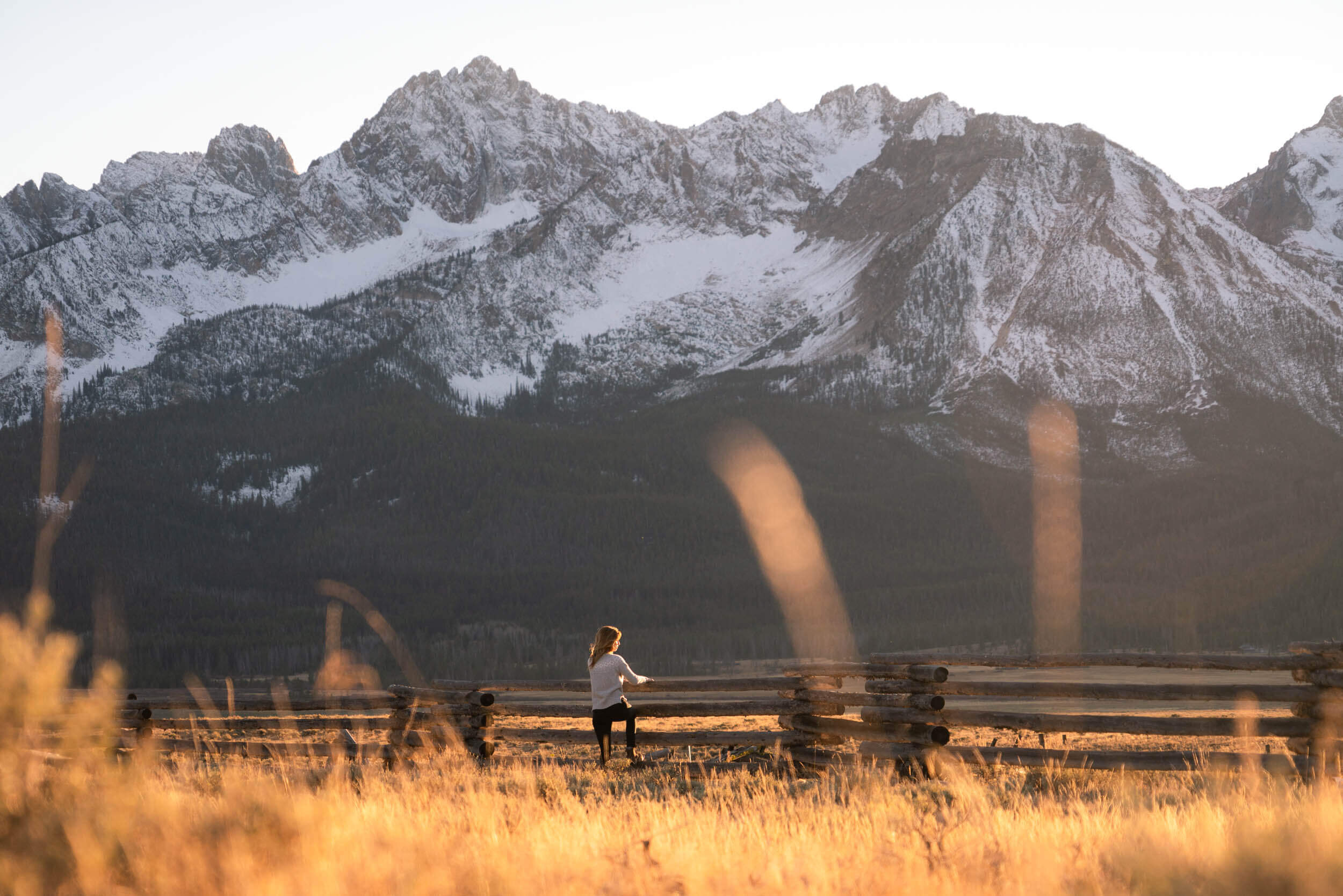 Taking in views of the Sawtooth Mountains from Stanley, Idaho.