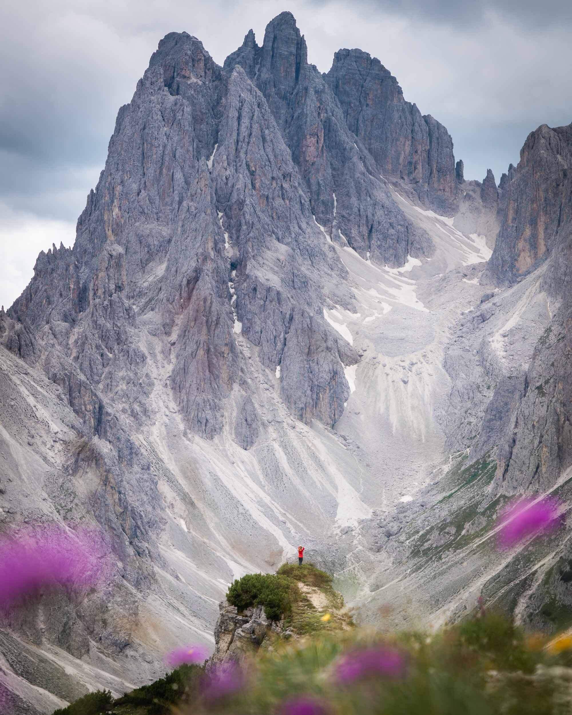 Tre Cime di Lavaredo (Three Peaks) in the Italian Dolomites is a hiking paradise.