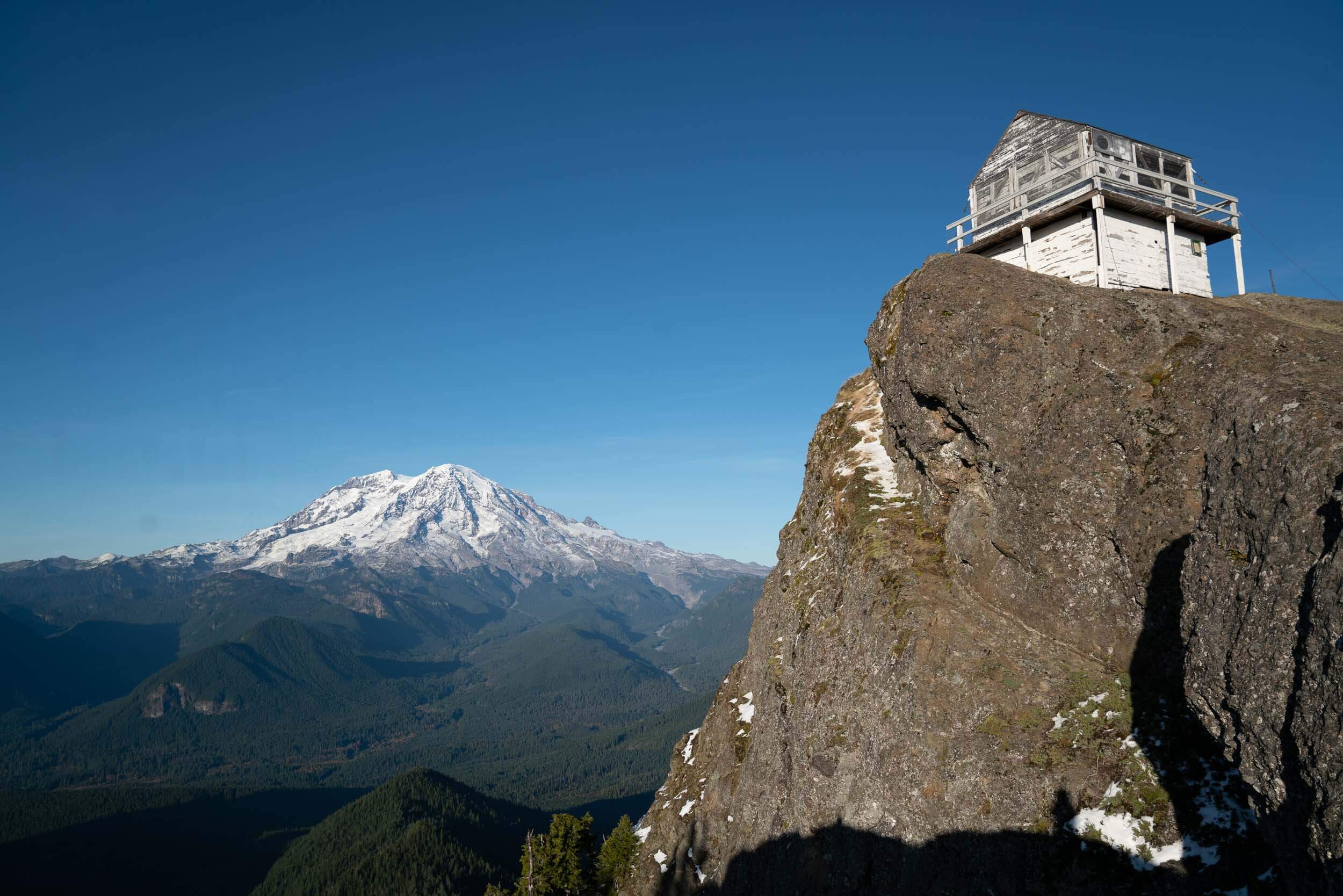 High Rock Lookout has beautiful views of Mount Rainier.