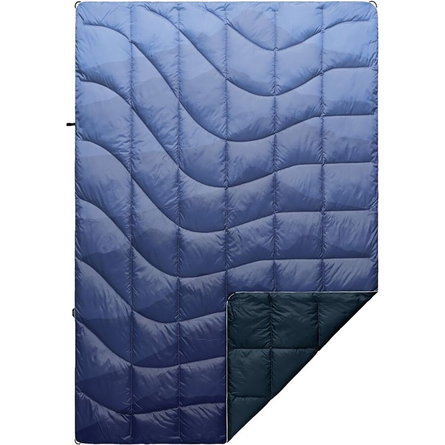 a quilted puffy blanket