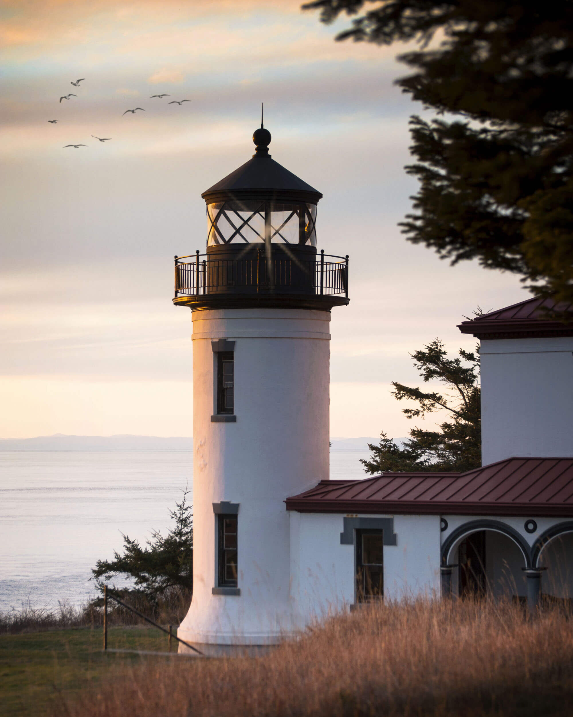 Admiralty Head Lighthouse is located in Fort Casey State Park and makes for a nice sunset subject.