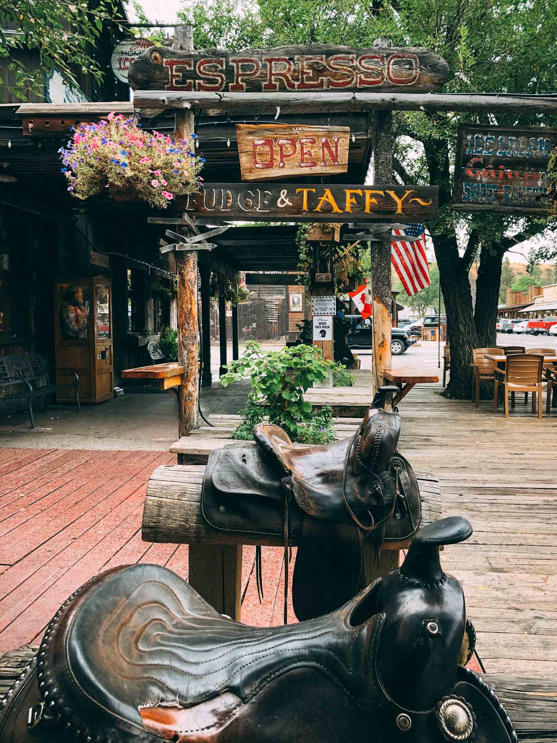 Winthrop’s main street features a fun western theme.