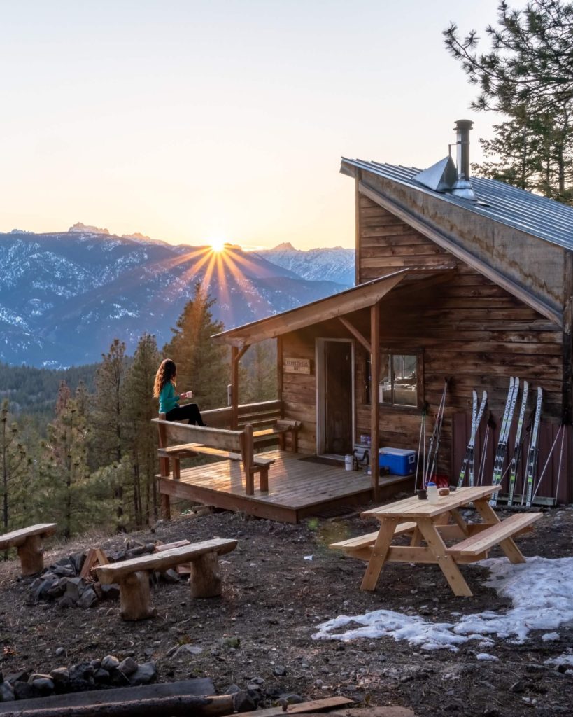 Rendezvous Hut is one of the best backcountry huts for winter in Washington because you can ski to it