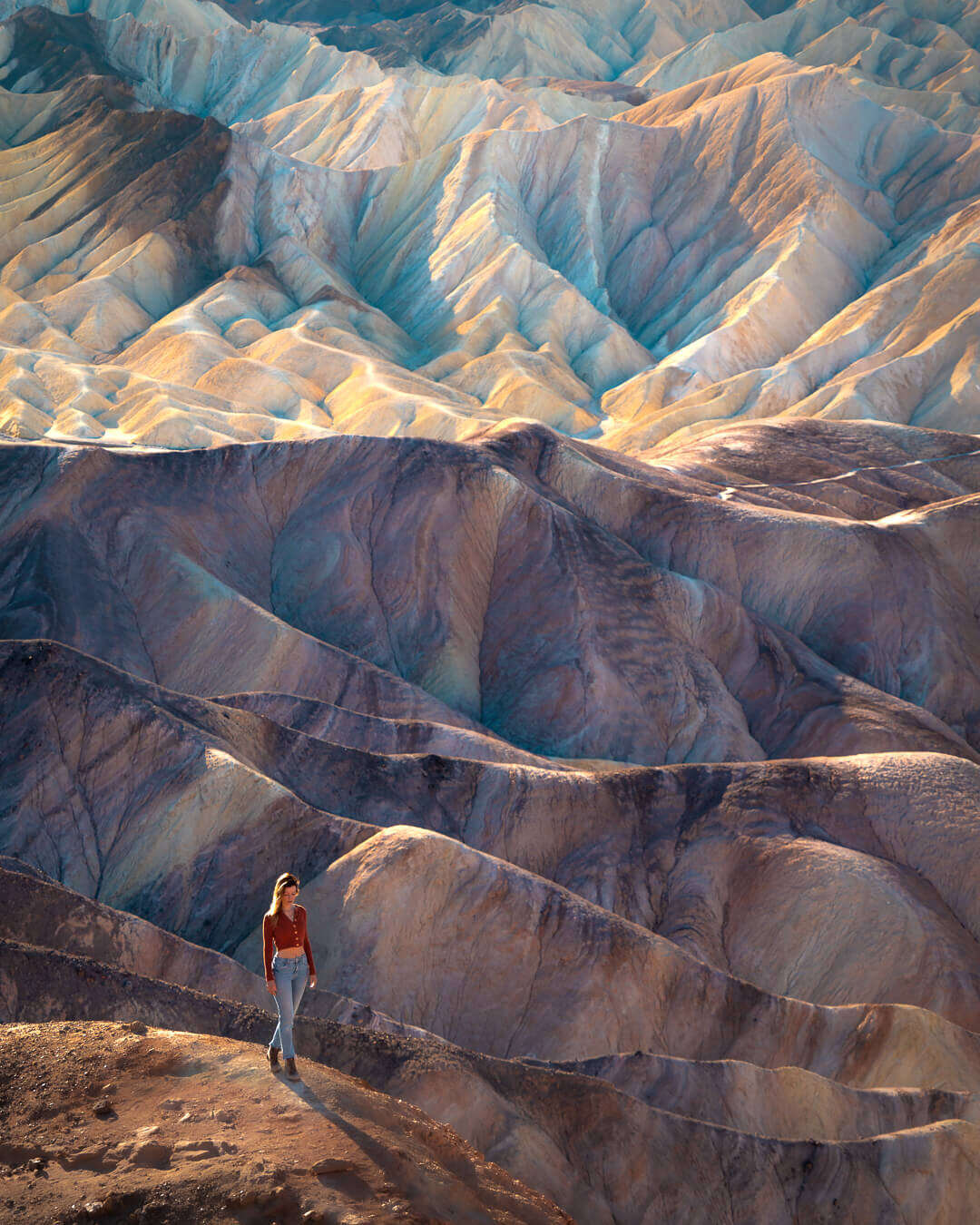 Death Valley is a fantastic place to visit in early spring, before the temperatures soar into the triple digits.The stunning views at Zabriskie Point are some of the most photographed in Death Valley National Park.