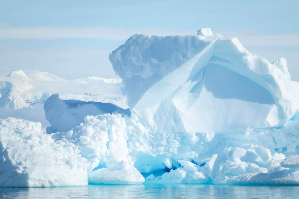 huge icebergs in Antarctica