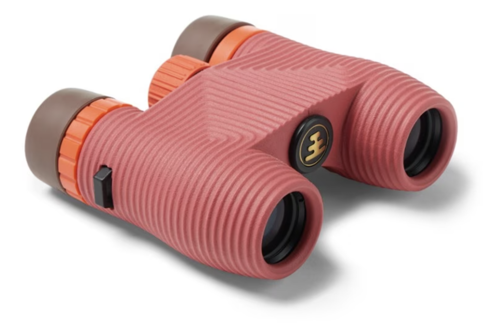 pink, orange and brown color waterproof binoculars