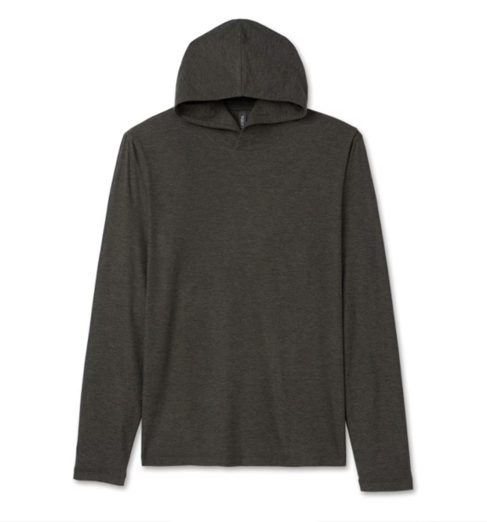 a dark colored hoodie