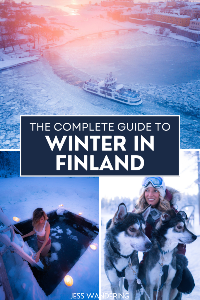 the complete guide to winter in Finland with photos of Jess Wandering in Finland