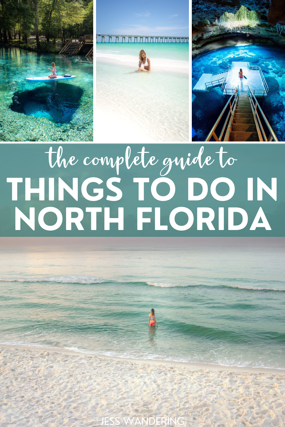 the complete guide to things to do in north florida with photos of florida beaches and florida springs